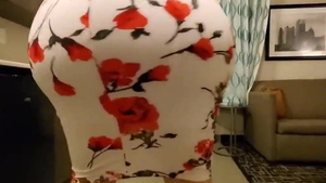 Latina wearing dress doggy style in HD