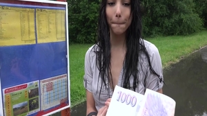 Hottest young 18 yr old POV pounding in the woods