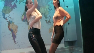 Skinny european brunette ass pounding