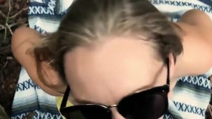 Blonde hair POV creampied outdoors