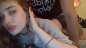 Large boobs teen creampie blowjob HD