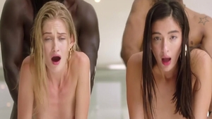 Young Tiffany Tatum cumshot and Emily Willis at the beach