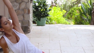 Slamming hard with huge boobs teen