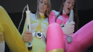 Masturbating escorted by super hot bitch in uniform