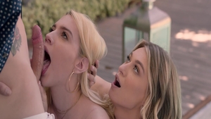 Hard pounding starring inked blonde haired Natalia Starr