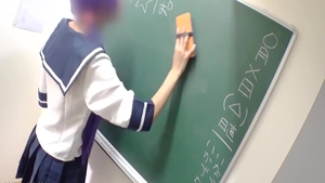 Shaved japanese teacher loves hard slamming