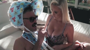 Busty large boobs mature wearing diaper fetish cumshot