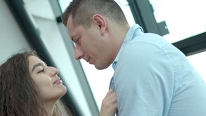 Sensual brunette cumshot