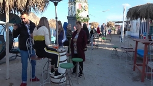 MILF cumshot at the beach in HD