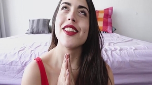 Sexy babe rough threesome