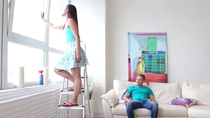 Pierced passionate brunette pussy eating HD