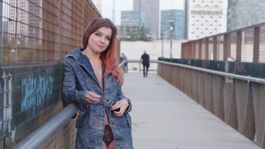 Redhead Renata Fox rough anal sex in public