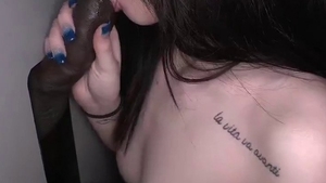Sucking black dick and receiving facial
