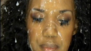 Ebony orgy at the party