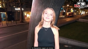 Petite deutsch teen teasing in public