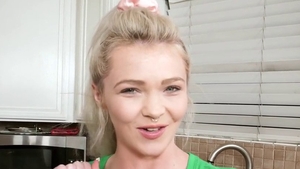 Kay Carter throat fucking in the kitchen HD