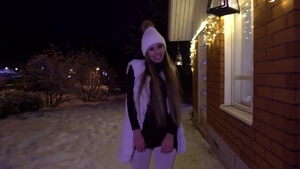 French in tight stockings getting facial in HD