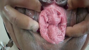 Wet ebony has a soft spot for closeup sex scene