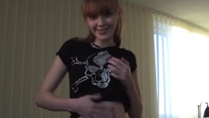 Redhead digs deepthroat wearing socks in HD