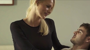 Nailing accompanied by shaved blonde hair