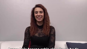 Blowjob at the audition alongside brunette