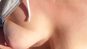Cock sucking outdoors