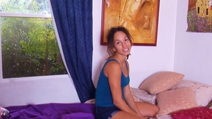 Pretty blonde haired masturbating