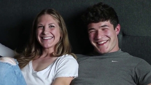 Perfect teen chick bends over