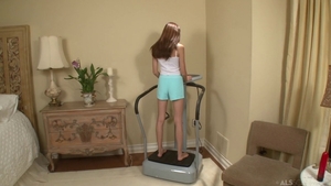 Solo skinny Kristina Bell brunette butt fucking