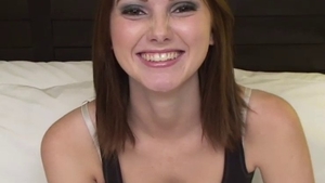 Receiving facial with small boobs teen chick