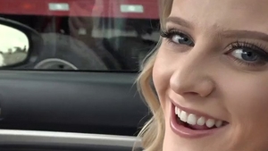 Paris White in lingerie footjob in HD