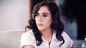 Dillion Harper in the company of April O'Neil handjob