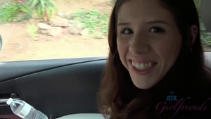 Teen chick Isabel Moon exposing natural boobs