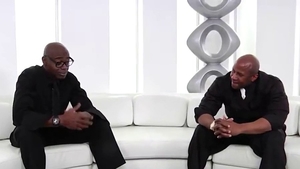 Threesome along with huge tits ebony mature