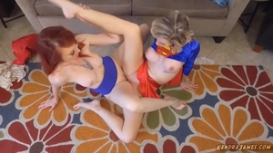 Large boobs redhead rides a hard dick