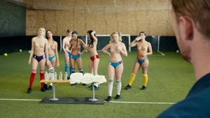 Shaved pussy big boobs bitch wearing uniform in HD