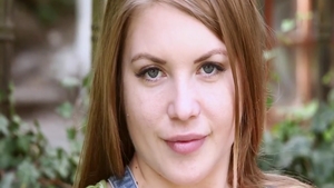 Small boobs brunette Alessandra Jane sex toys in backyard