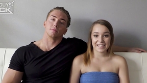 Teen chick Kristen Wolf banging bends over at the party