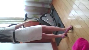 Asian playing with toys