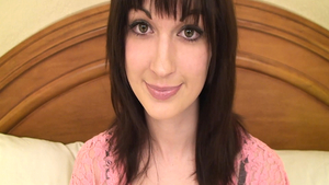 Getting facial with big butt brunette