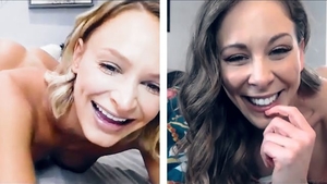 Long legged teen Emma Hix closeup posing gaping on web-cam