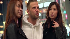 Rough asian threesome in Tokyo