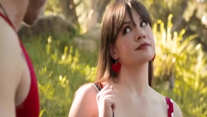 Young women helps with hard slamming