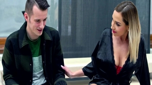 Sex scene escorted by busty russian babe