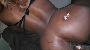 Pussy eating in the backroom along with hairy ebony amateur