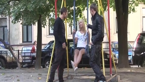 Horny and young babe rough pussy fuck