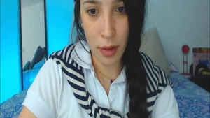 Wild babe sucks dick and fucks on web-cam