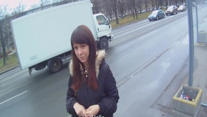 Skinny russian brunette reverse cowgirl in the balcony