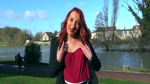 Naughty french teen chick rough butt sex