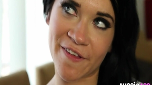 Rough nailing escorted by very sexy brunette